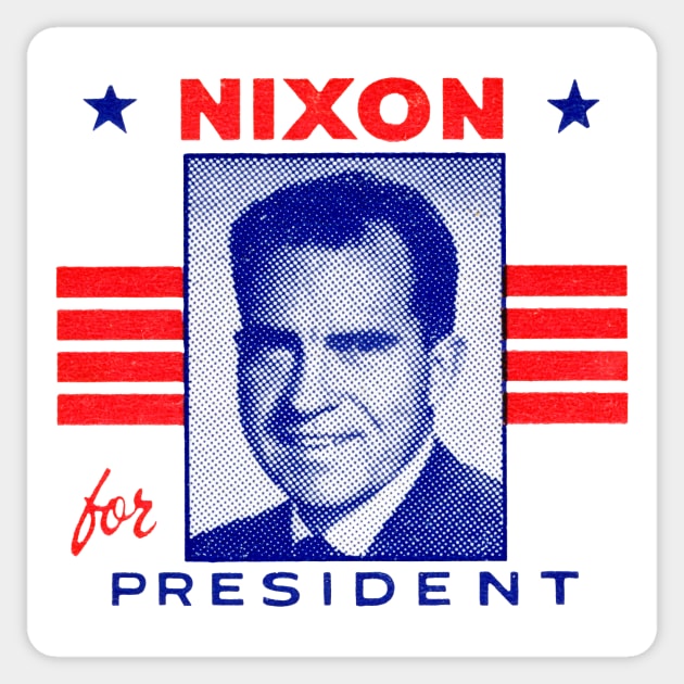 1972 Nixon for President Sticker by historicimage